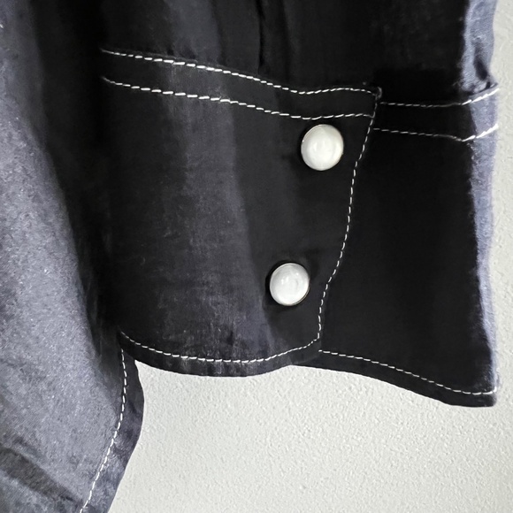 RVCA Western Looking Sheer L/S Top Size Large - Picture 9 of 12